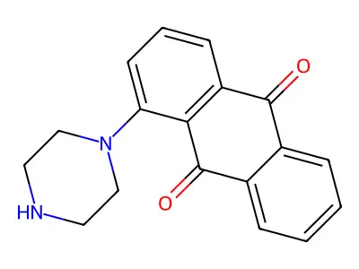 1-Piperazin-1-yl-anthraquinone structure