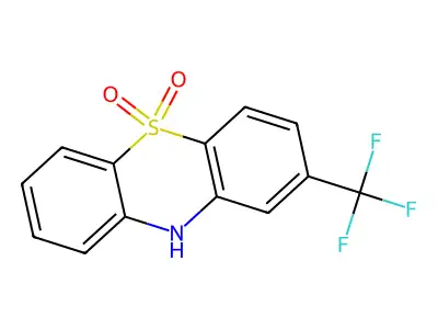 2-(trifluoromethyl)-10H-phenothiazine 5,5-dioxide structure