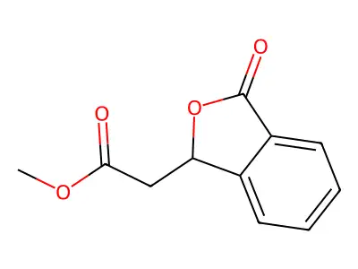 Methyl (3-oxo-1,3-dihydro-2-benzofuran-1-yl)acetate structure