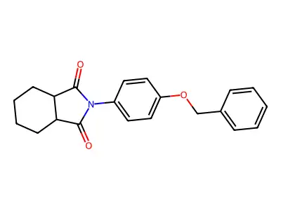 2-[4-(benzyloxy)phenyl]hexahydro-1H-isoindole-1,3(2H)-dione structure