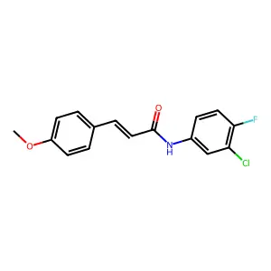 2-Propenamide, N-(3-chloro-4-fluorophenyl)-3-(4-methoxyphenyl)- structure