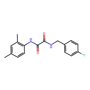 N'-(2,4-dimethylphenyl)-N-[(4-fluorophenyl)methyl]oxamide structure