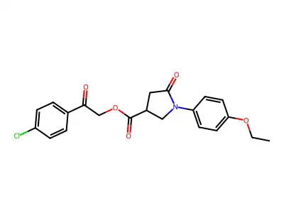 2-(4-Chlorophenyl)-2-oxoethyl 1-(4-ethoxyphenyl)-5-oxopyrrolidine-3-carboxylate structure