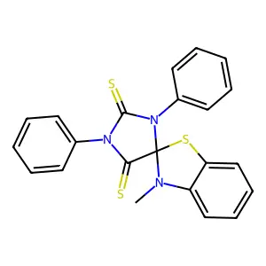 3-methyl-1',3'-diphenylspiro[1,3-benzothiazole-2,5'-imidazolidine]-2',4'-dithione structure