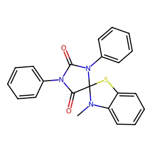 3-Methyl-1',3'-diphenylspiro[1,3-benzothiazole-2,5'-imidazolidine]-2',4'-dione structure