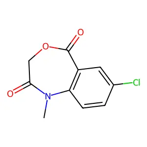 7-Chloro-1-methyl-4,1-benzoxazepine-2,5-dione structure