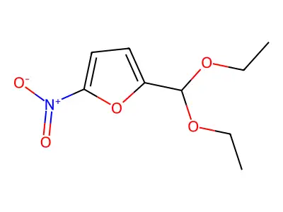 Furan, 2-(diethoxymethyl)-5-nitro- structure