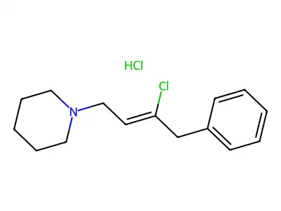 Piperidine, 1-(3-chloro-4-phenyl-2-butenyl)-, hydrochloride structure