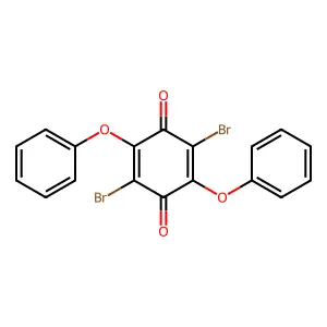 2,5-Dibromo-3,6-diphenoxycyclohexa-2,5-diene-1,4-dione structure