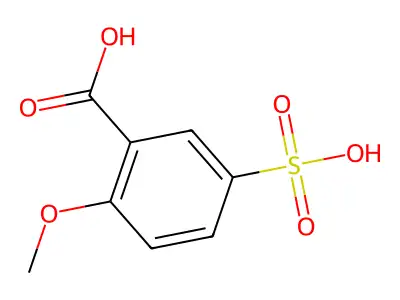 5-Sulpho-o-anisic acid structure
