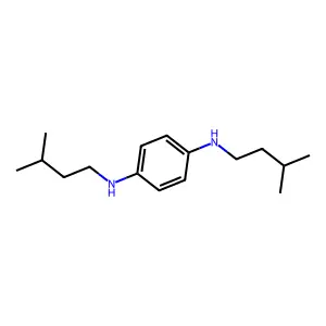 1-N,4-N-bis(3-methylbutyl)benzene-1,4-diamine structure