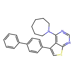 4-(1-Azepanyl)-5-[1,1'-biphenyl]-4-ylthieno[2,3-d]pyrimidine structure