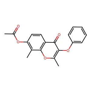 2,8-dimethyl-4-oxo-3-phenoxy-4H-chromen-7-yl acetate structure