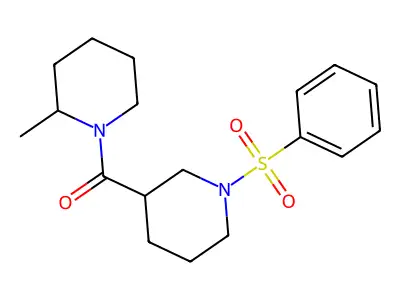 1-[1-(Benzenesulfonyl)piperidine-3-carbonyl]-2-methylpiperidine structure