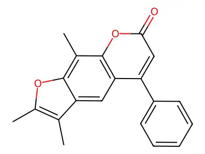 2,3,9-trimethyl-5-phenyl-7H-furo[3,2-g]chromen-7-one structure