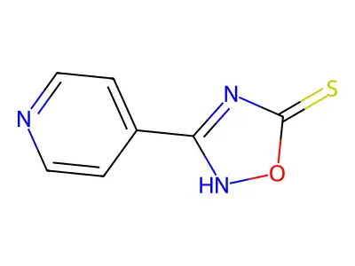 1,2,4-Oxadiazole-5(2H)-thione, 3-(4-pyridinyl)- structure
