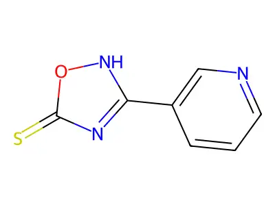 1,2,4-Oxadiazole-5(2H)-thione, 3-(3-pyridinyl)- structure