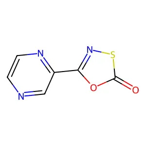 1,3,4-Oxathiazol-2-one, 5-pyrazinyl- structure