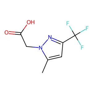 2-(5-methyl-3-(trifluoromethyl)-1H-pyrazol-1-yl)acetic acid structure