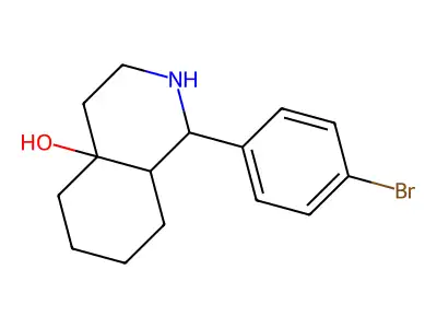 1-(4-Bromophenyl)octahydro-4a(2H)-isoquinolinol structure