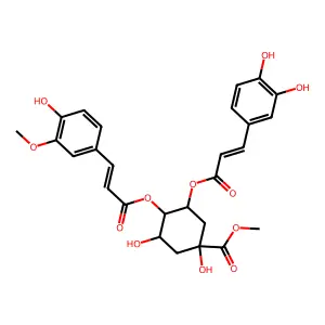 Methyl 4-feruloyl-5-caffeoylquinate structure