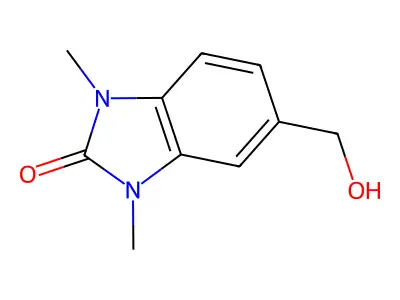 5-(hydroxymethyl)-1,3-dimethyl-2,3-dihydro-1H-1,3-benzodiazol-2-one structure