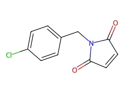 1-[(4-chlorophenyl)methyl]-2,5-dihydro-1H-pyrrole-2,5-dione structure
