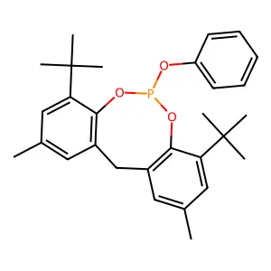 1,9-ditert-butyl-3,7-dimethyl-11-phenoxy-5H-benzo[d][1,3,2]benzodioxaphosphocine structure