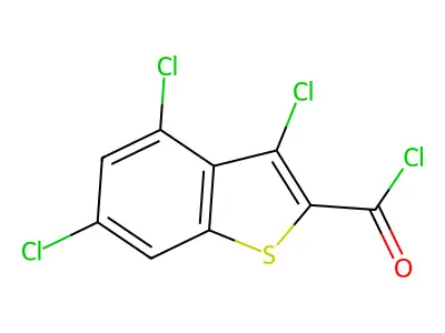 3,4,6-Trichloro-1-benzothiophene-2-carbonyl chloride structure