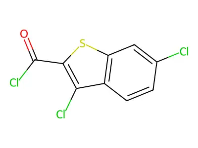 3,6-Dichloro-1-benzothiophene-2-carbonyl chloride structure