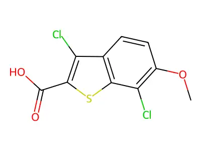 3,7-Dichloro-6-methoxy-1-benzothiophene-2-carboxylic acid structure