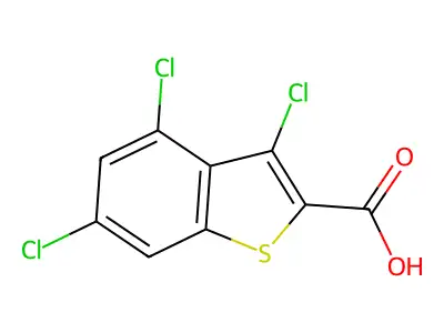 3,4,6-Trichloro-1-benzothiophene-2-carboxylic acid structure