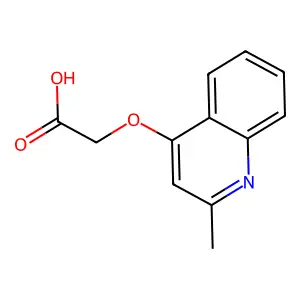 (2-Methyl-quinolin-4-yloxy)-acetic acid structure