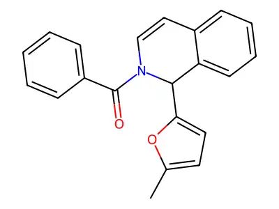 2-Benzoyl-1-(5-methyl-2-furyl)-1,2-dihydroisoquinoline structure