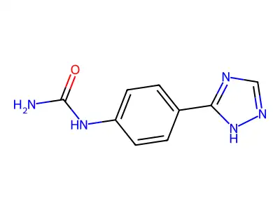 1H-1,2,4-Triazole, 5-(p-ureidophenyl)- structure