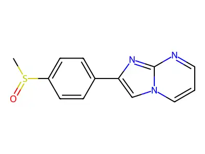 Imidazo(1,2-a)pyrimidine, 2-((p-methylsulfinyl)phenyl)- structure