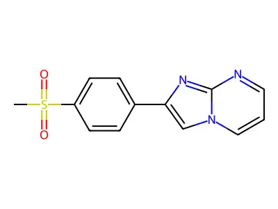 Imidazo(1,2-a)pyrimidine, 2-(p-methylsulfonylphenyl)- structure