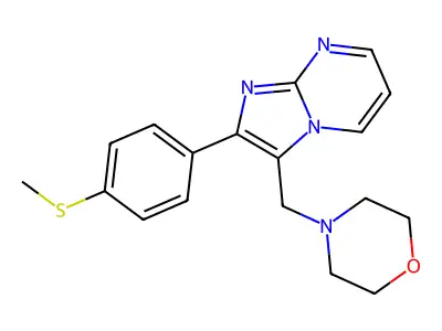 Imidazo(1,2-a)pyrimidine, 2-(p-methylthiophenyl)-3-(morpholinomethyl)- structure