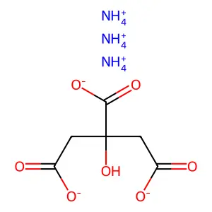 柠檬酸铵 structure