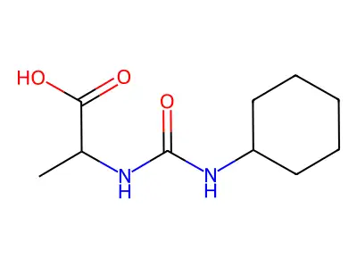 2-[(Cyclohexylcarbamoyl)amino]propanoic acid structure