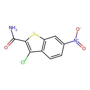 3-Chloro-6-nitro-1-benzothiophene-2-carboxamide structure