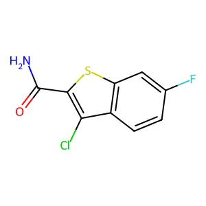 3-Chloro-6-fluoro-1-benzothiophene-2-carboxamide structure