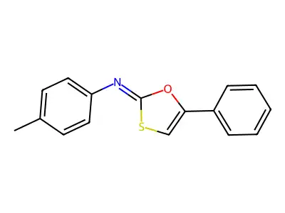 N-(4-methylphenyl)-5-phenyl-1,3-oxathiol-2-imine structure