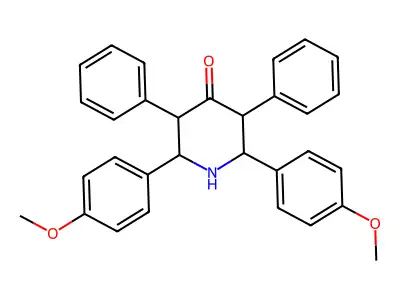 2,6-Bis(4-methoxyphenyl)-3,5-diphenylpiperidin-4-one structure