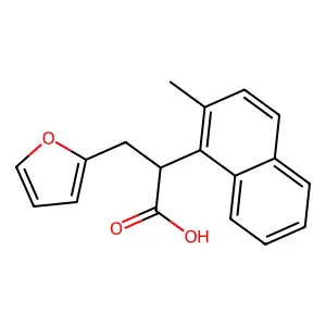 1-Naphthaleneacetic acid, alpha-(2'-furyl)methyl-2-methyl- structure