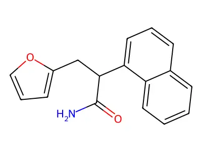 3-(2-呋喃基)-2-(1-萘基)丙酰胺 structure
