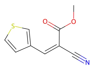 Methyl 2-cyano-3-thiophen-3-ylprop-2-enoate structure