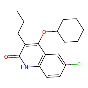 6-Chloro-4-(cyclohexyloxy)-3-propylquinolin-2(1H)-one structure