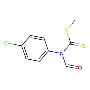 N-(4-chlorophenyl)-N-[(methylsulfanyl)methanethioyl]formamide structure