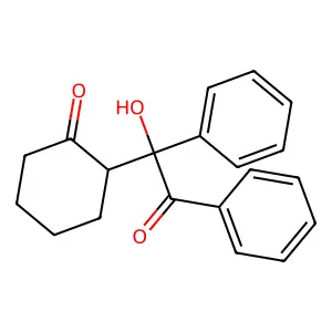 2-(1-Hydroxy-2-oxo-1,2-diphenylethyl)cyclohexanone structure